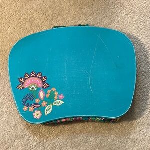 Floral Teal Lap Desk for Travel